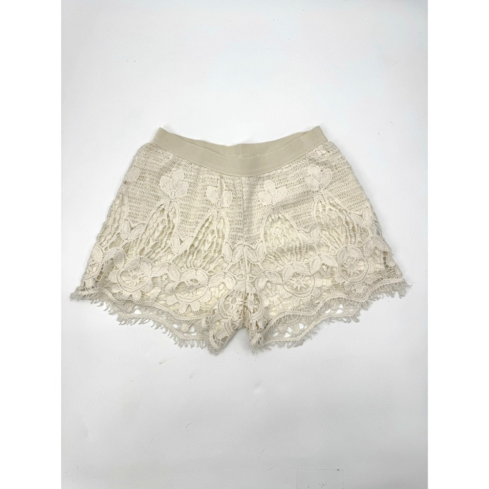 American Eagle Open Knit Crochet Shorts Small Lined Cottage Beachy Boho Festival